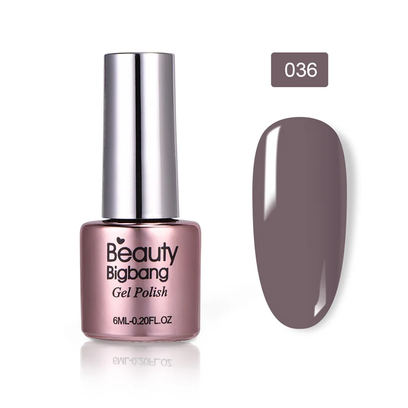 36 6 мл, 36 цветов, замачиваемый Гель-лак для ногтей, УФ-гель BeautyBigBang, верхнее покрытие, Мате, красно-белый цвет, лаки для маникюра, не протираются - Color: 36