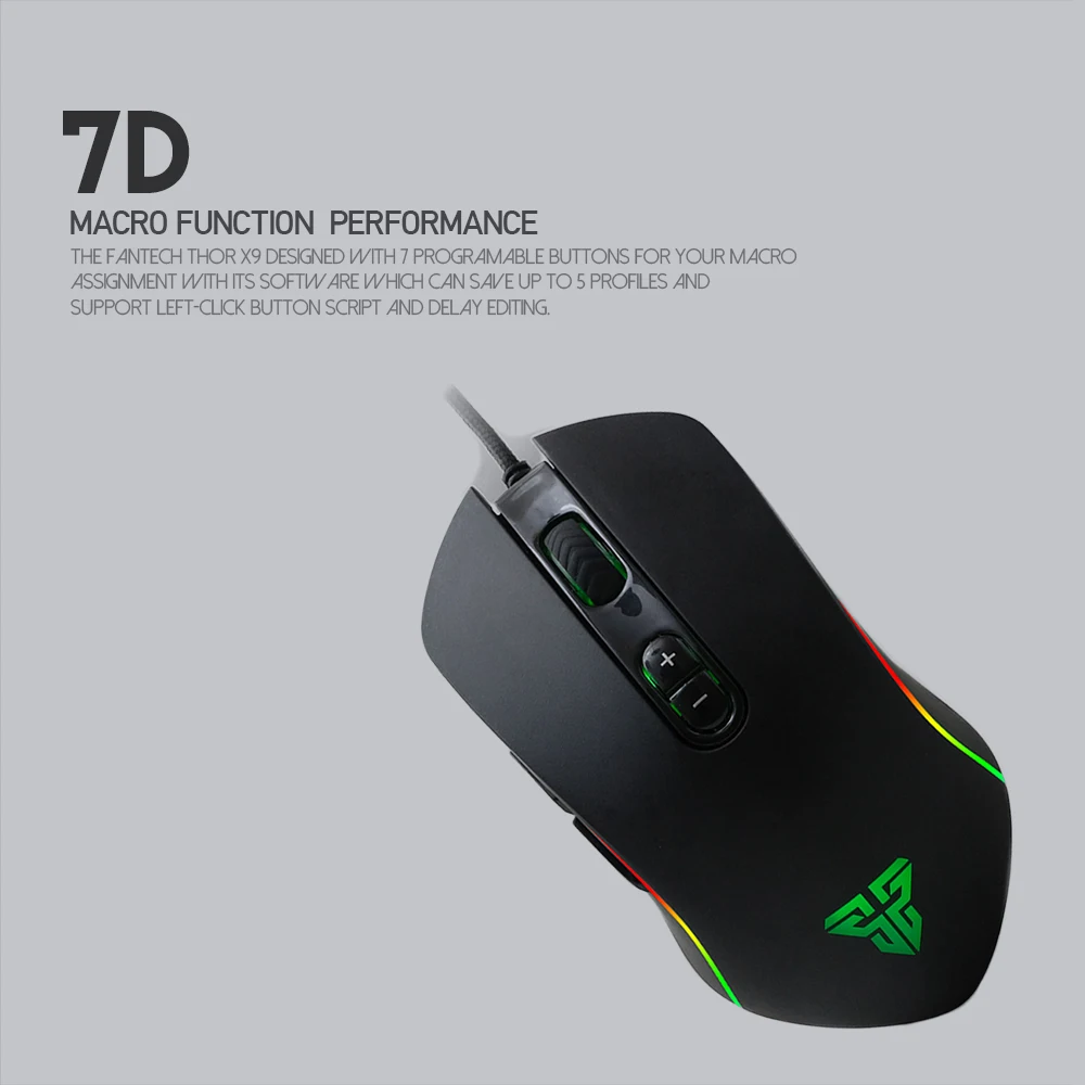 Fantech X9 Проводная игровая мышь человеческая Инженерная FPS Регулируемая dpi 7 кнопок