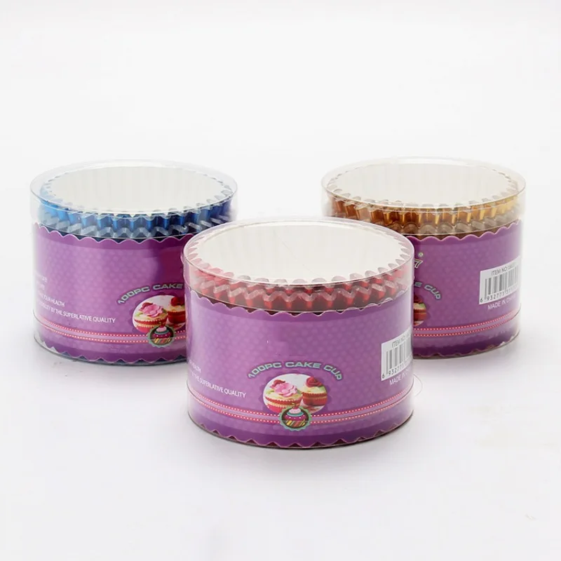 100 шт./компл. алюминиевая фольга Металлические Мини вкладыши для кексов кексы