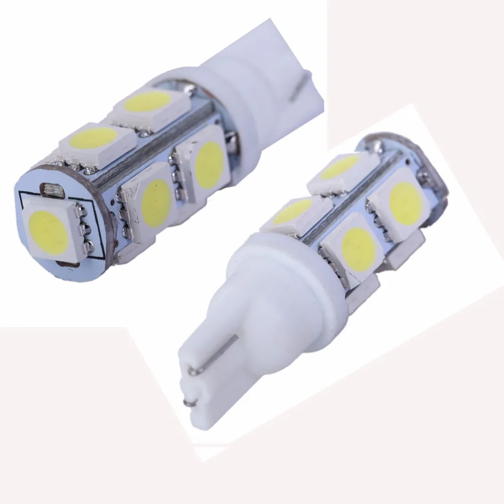 10 шт. T10 194 168 168NA 175 2825 W5W 5050 9 SMD внутренний Автомобильный светодиодный номерной знак