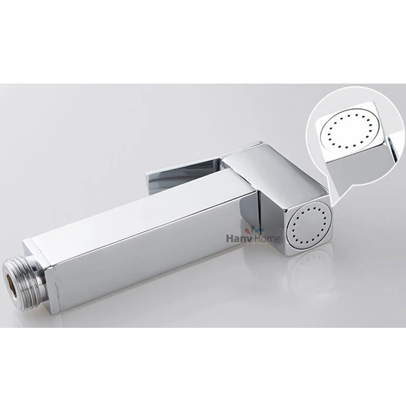 wall mounted Brass Toilet Bidet Spray Square Shattaf Anal Shower ass cleaning douche Kit handheld Sprayer sanitary ware 02-091A |