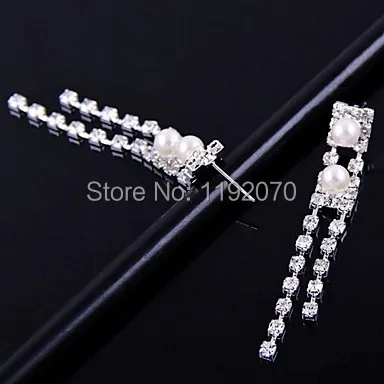 (1 Pc)European (iamond Pearl Tassels) as Picture Alloy Necklace and Earring|necklace wire|necklace earring setnecklace rack |