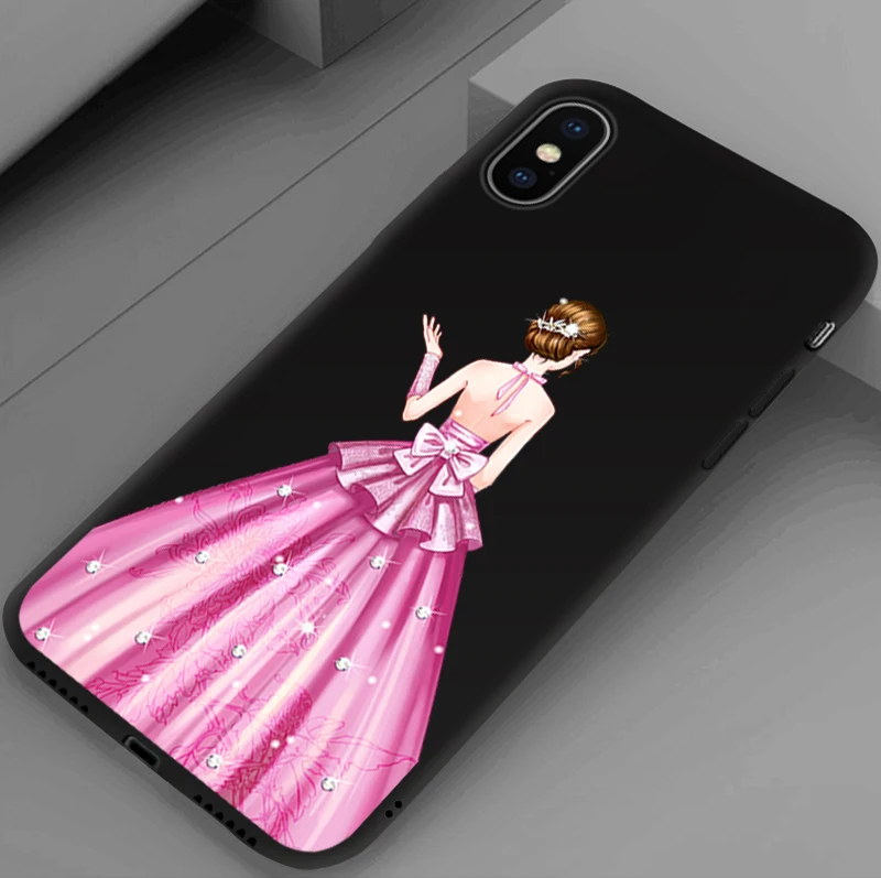 Женский чехол EiiMoo для iPhone 8 7 6s 6 Plus силиконовый мягкий чехол-накладка X XR XS Max