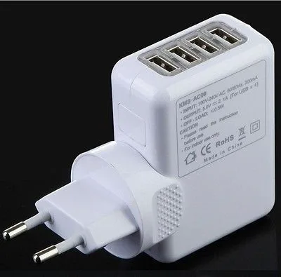 Универсальное зарядное устройство USB на 4 порта 2 1 А|charger ac|us usb wall chargerusb us charger |