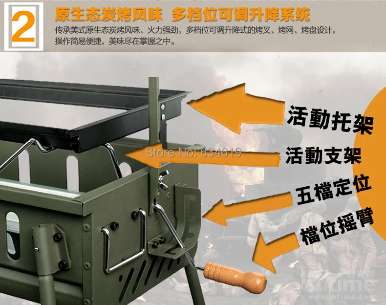 Новинка 2020 популярный утолщенный портативный угольной гриль для улицы