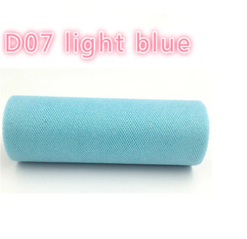 Light blue 15 см 25 ярдов тени с металлическим блеском тюль рулон кружево своими руками ткань рулоны детская юбка-пачка одежда трикотажное платье Швейные аксессуары - Цвет: Light blue