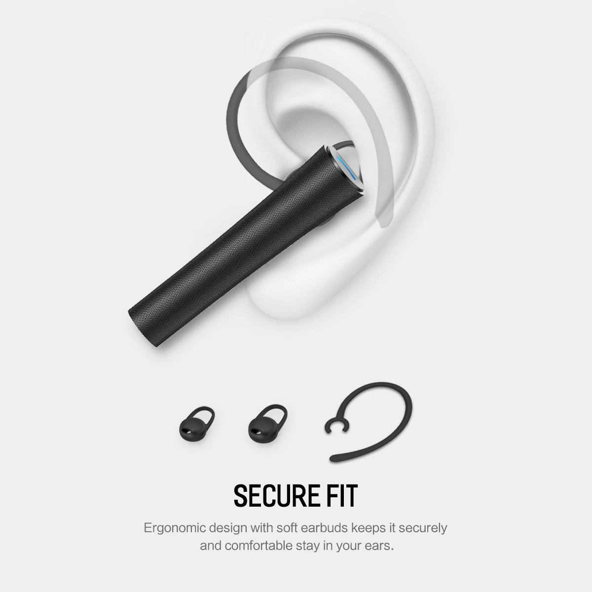 ROCK Мини Bluetooth наушники с микрофоном гарнитура Bluetooth V4.2 Беспроводные свободные руки музыкальные наушники для iphone samsung