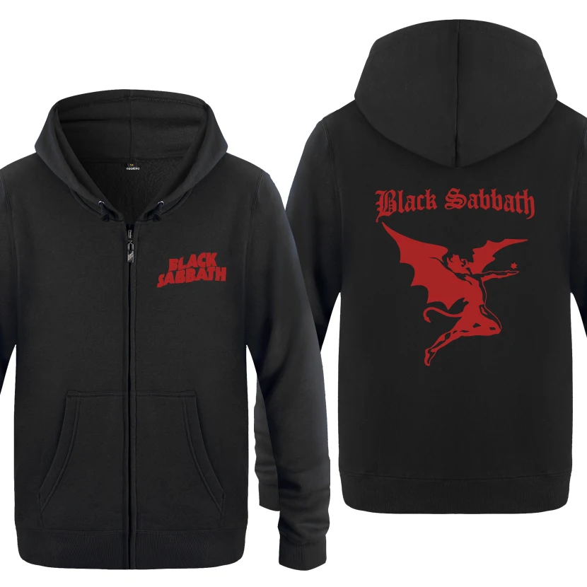 Black Sabbath рок группа толстовки мужские мужские s молния с капюшоном флисовые толстовки кардиганы