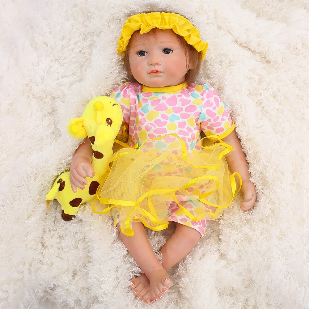 

Bebes reborn Realista silicone dolls toys 19"46cm cotton body soft doll newborn girl dolls toys child gift oyuncak bebekler