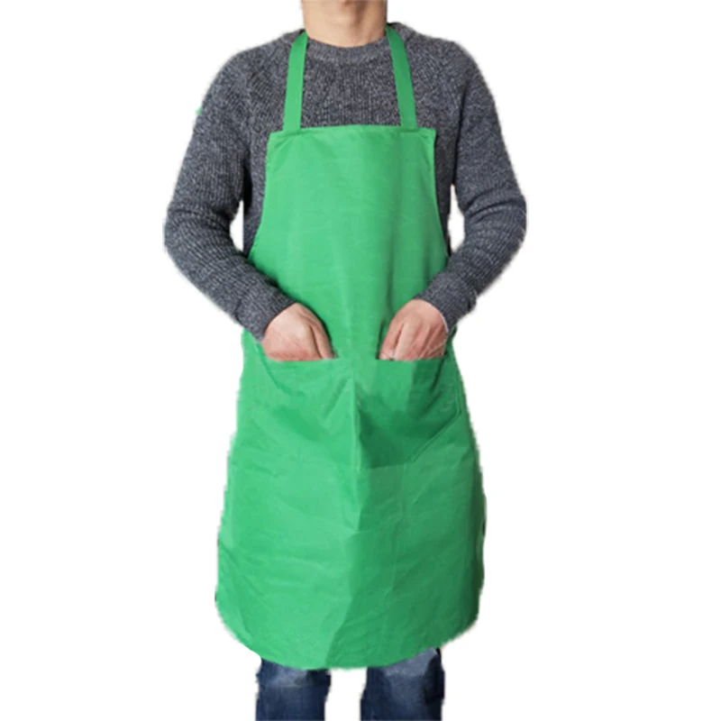Одноцветный кухонный фартук для взрослых 1 шт. большой размер женщин и мужчин