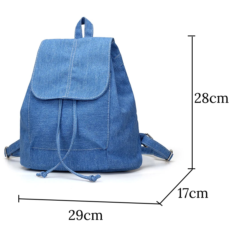 Холст Для женщин рюкзак джинсовая Drawstring школьные рюкзаки для подростков девочек небольшой рюкзак женский рюкзак Mochilas Feminina