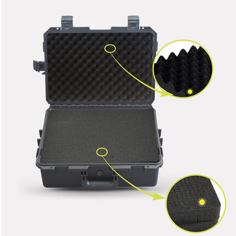 

SQ4636 inner size 460*360*130 mm hard Plastic tool box with full sponge