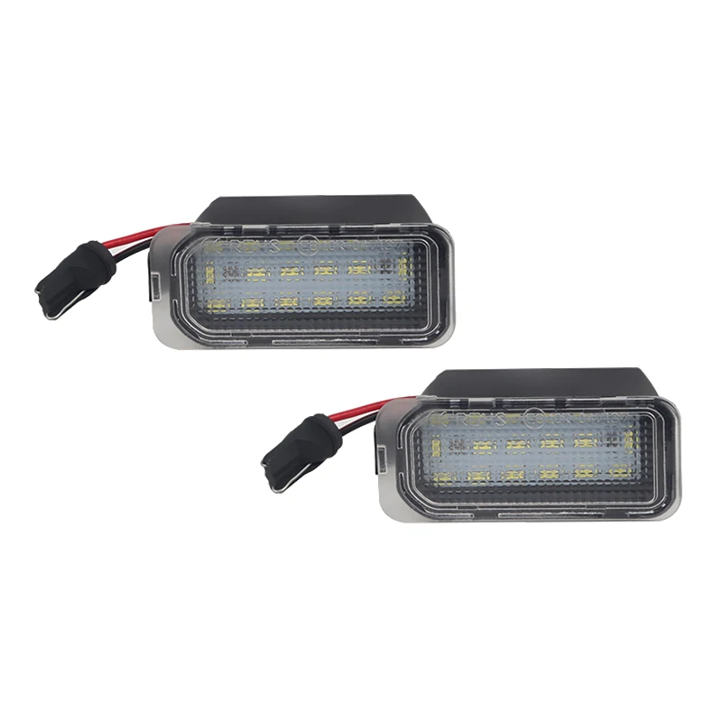 2 шт./1 пара носков с can-bus 3W 6000K белый 12V светодиодный номер Подсветка регистрационного номера для Ford Focus DA3 DYB Fiesta C-MAX Mondeo Kuga Galaxy S-Max - Испускаемый цвет: Белый