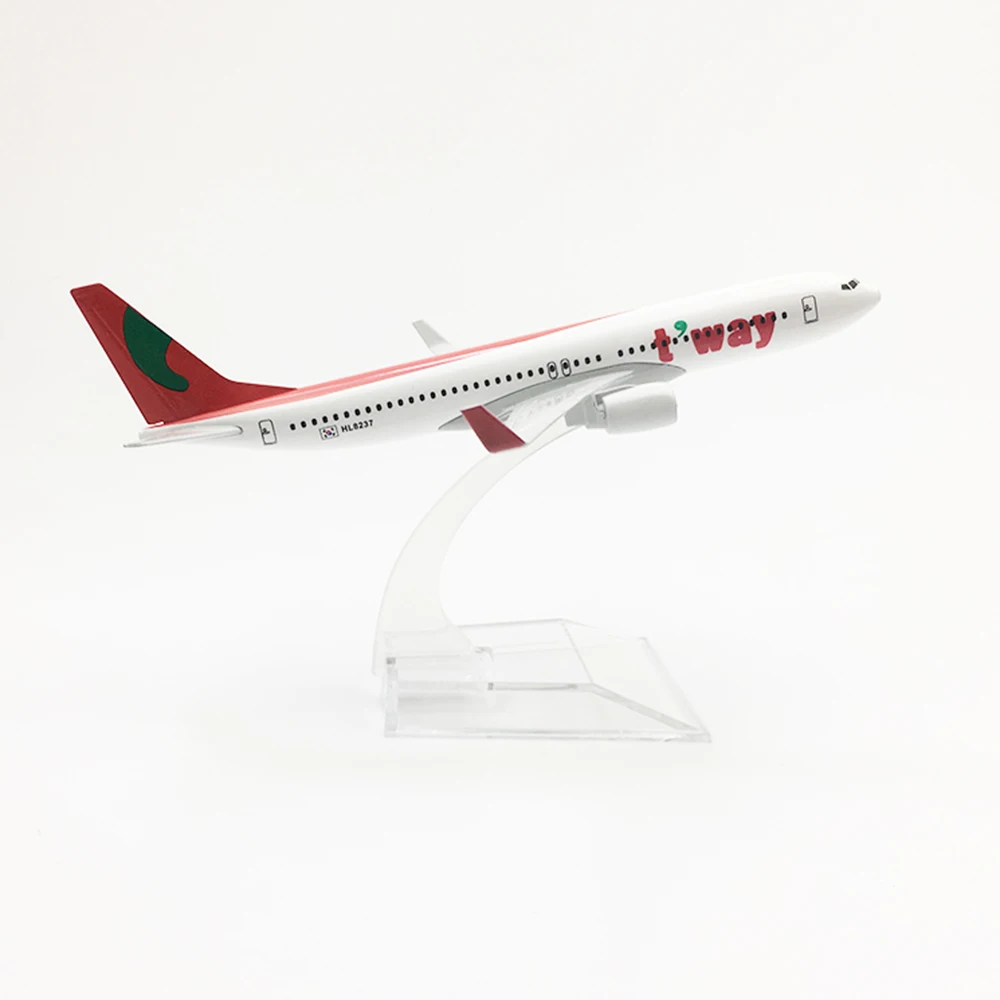 Самолёт в масштабе 1/400 самолёт Боинг 737 T 'way Air 16 см модель самолета из сплава B737