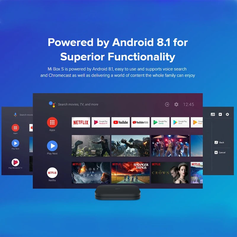 Xiaomi Mi BOX S Оригинальная глобальная версия 4K Ultra HD Android tv Box с Google Voice & Netflix пульт