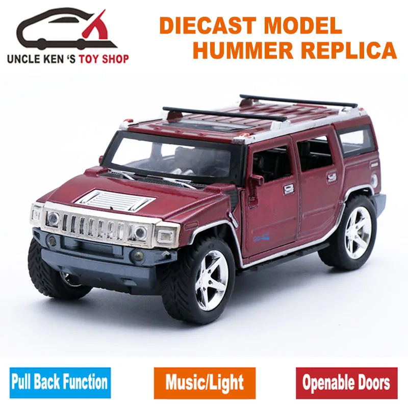 Миниатюрная модель Humvee Diecast 1:24 АВТОМОБИЛИ длиной 18 см Подарочные игрушки для