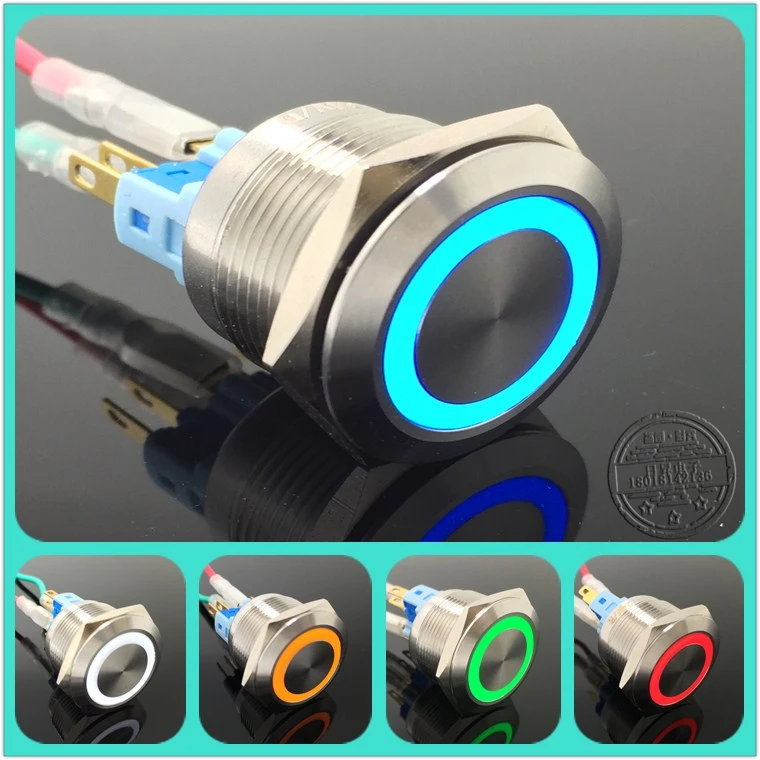 1 шт. антивандальный металлический переключатель 22 мм со светодиодной лампой|switch