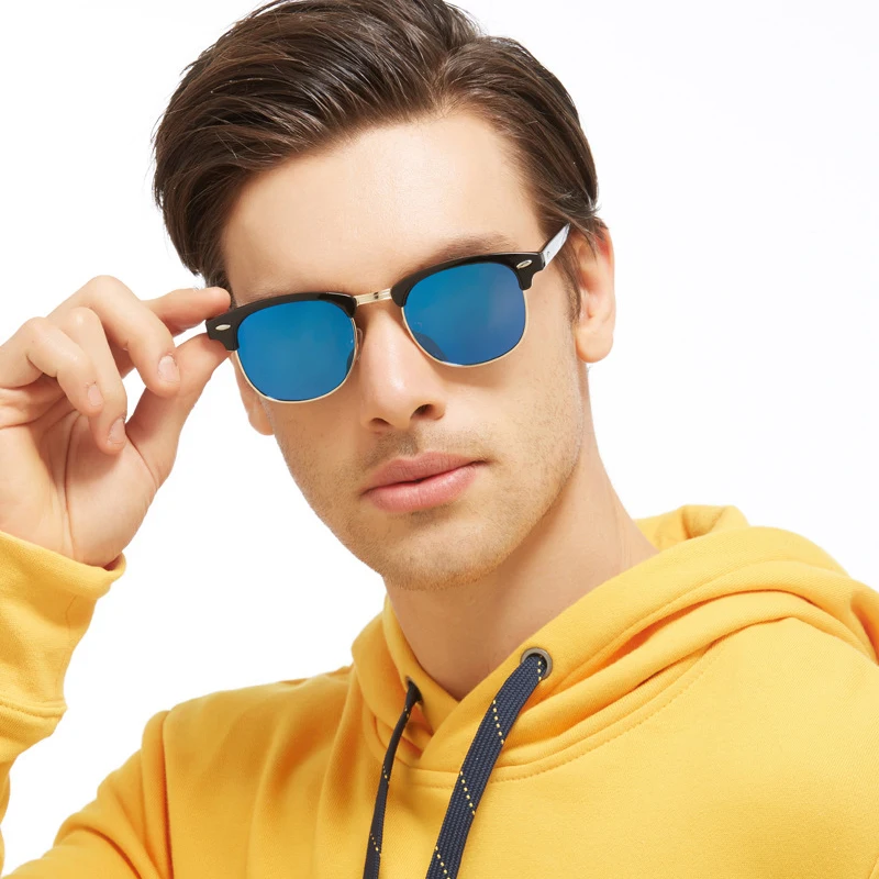 Мужские поляризационные солнцезащитные очки винтажные классические пилота