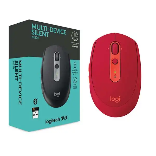 Original Package Logitech M590 Беспроводной Мышь, объединяющее Bluetooth двухрежимный 2,4G Wirelss мини немой беззвучная Мышка для компьютера ноутбука мышь - Цвет: Original Package