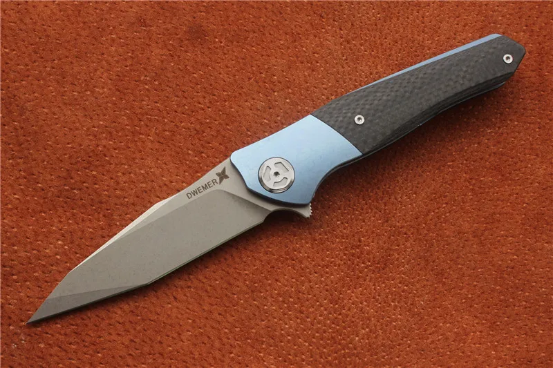 Blue 1 Высокое качество, Maxace Dwemer Assassin складной нож, углеродное волокно(Stonewash), лезвие: M390, Спорт на открытом воздухе Кемпинг Охота Ручной инструмент - Цвет: Blue 1