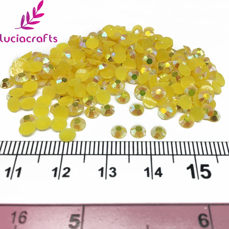 Lucia crafts, 4 мм, 15000 шт, Микс, Кристальные карамельные камни, смола, стразы с плоской задней стороной, красивые, сделай сам, сумки для ногтей, аксессуары для дизайна F1111