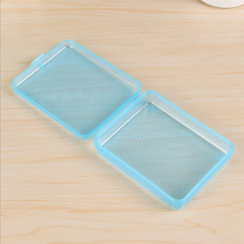 4 цвета маленький пластиковый прозрачный контейнер с крышкой для хранения