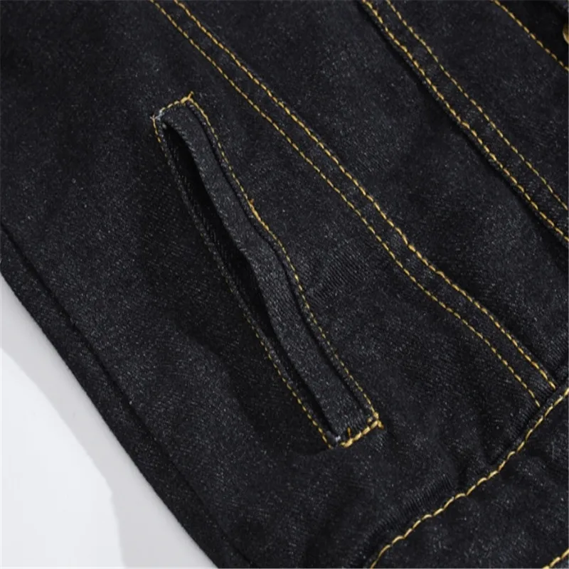 

Spring Autumn Male Casual Slim Fit Bomber Jackets Cotton Solid Denim Jacket Fashion Men Jean Jacket Outwear Male Cowboy