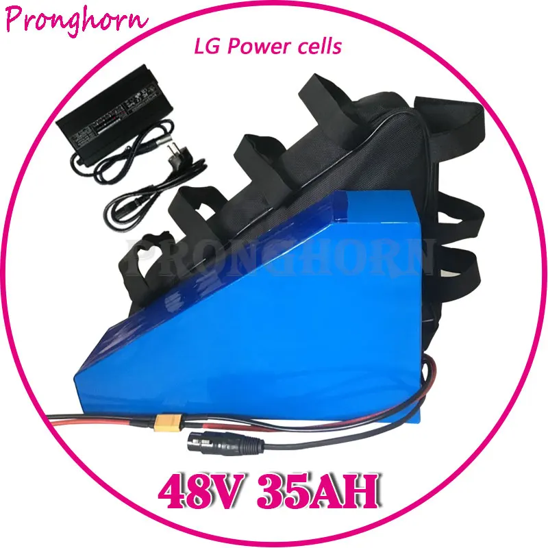 Треугольный литиевый аккумулятор для электровелосипеда LG 48 В 1000 Вт 1500 2000