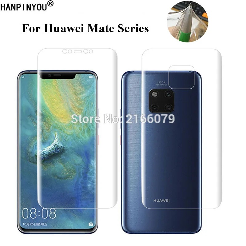 Мягкая прозрачная защитная пленка для Huawei Mate 30 20X10 9 Pro Lite SE RS Porsche|Защитные стёкла и