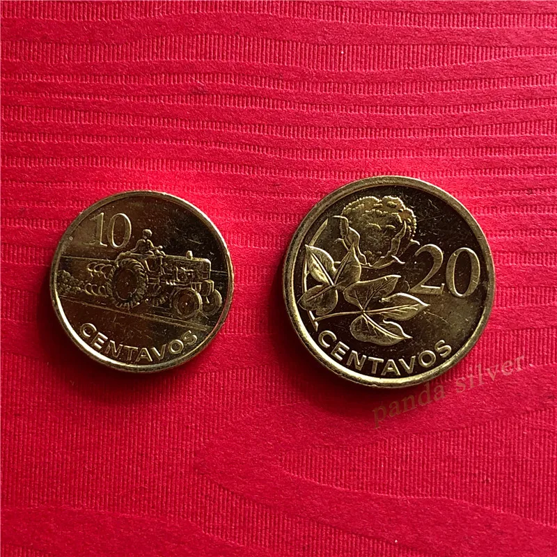 Мозамбикский набор 2 шт. (10 + 20 центавос) 2006 оригинальные монеты UNC KM #134 135