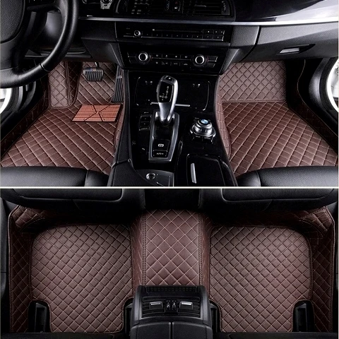 "Автомобильные коврики для Toyota Land Cruiser 200 Prado 150 120 Highlander FJ Crusier чехол для автомобиля-Стайлинг ковровые вкладыши(2007-" - Название цвета: Coffee