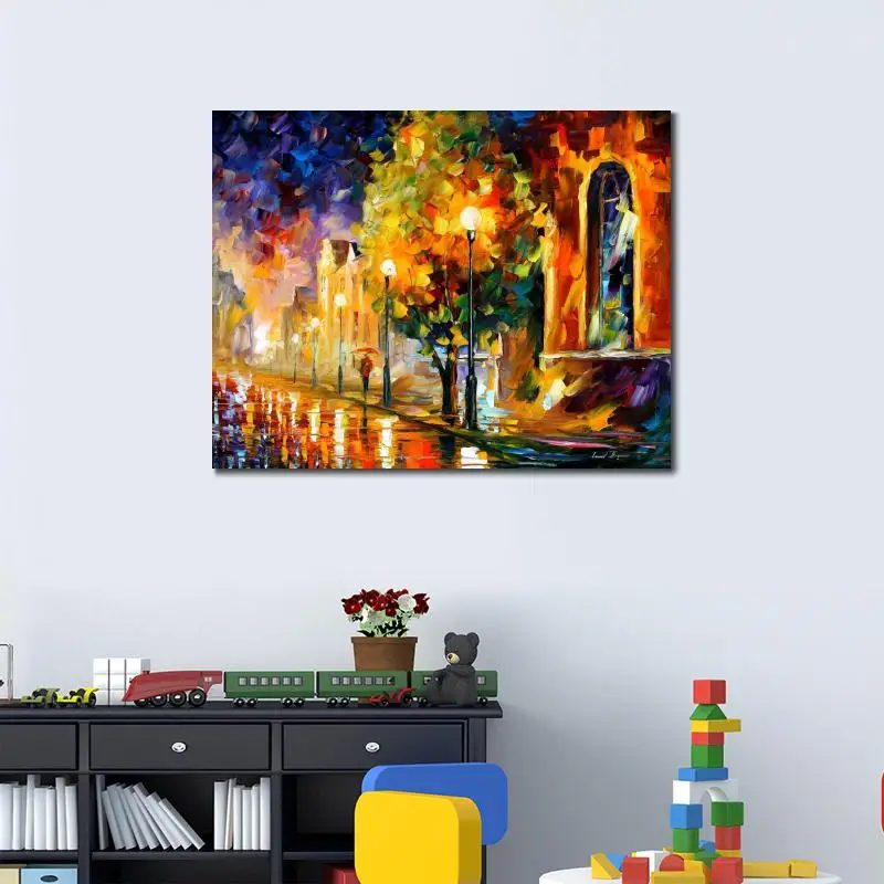 Пейзаж современные картины с палитрой Нож искусство масло на холсте до восхода