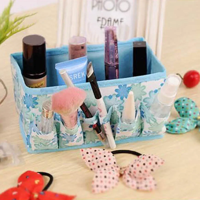 Large Capacity Foldable Multifunction Make Up Cosmetics Storage Box Container Bag Dresser Desktop Cosmetic Makeup Organizer | Дом и сад