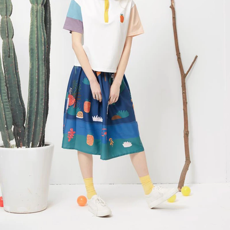 Новые летние женские шифоновые юбки с эластичной резинкой на талии Женская юбка