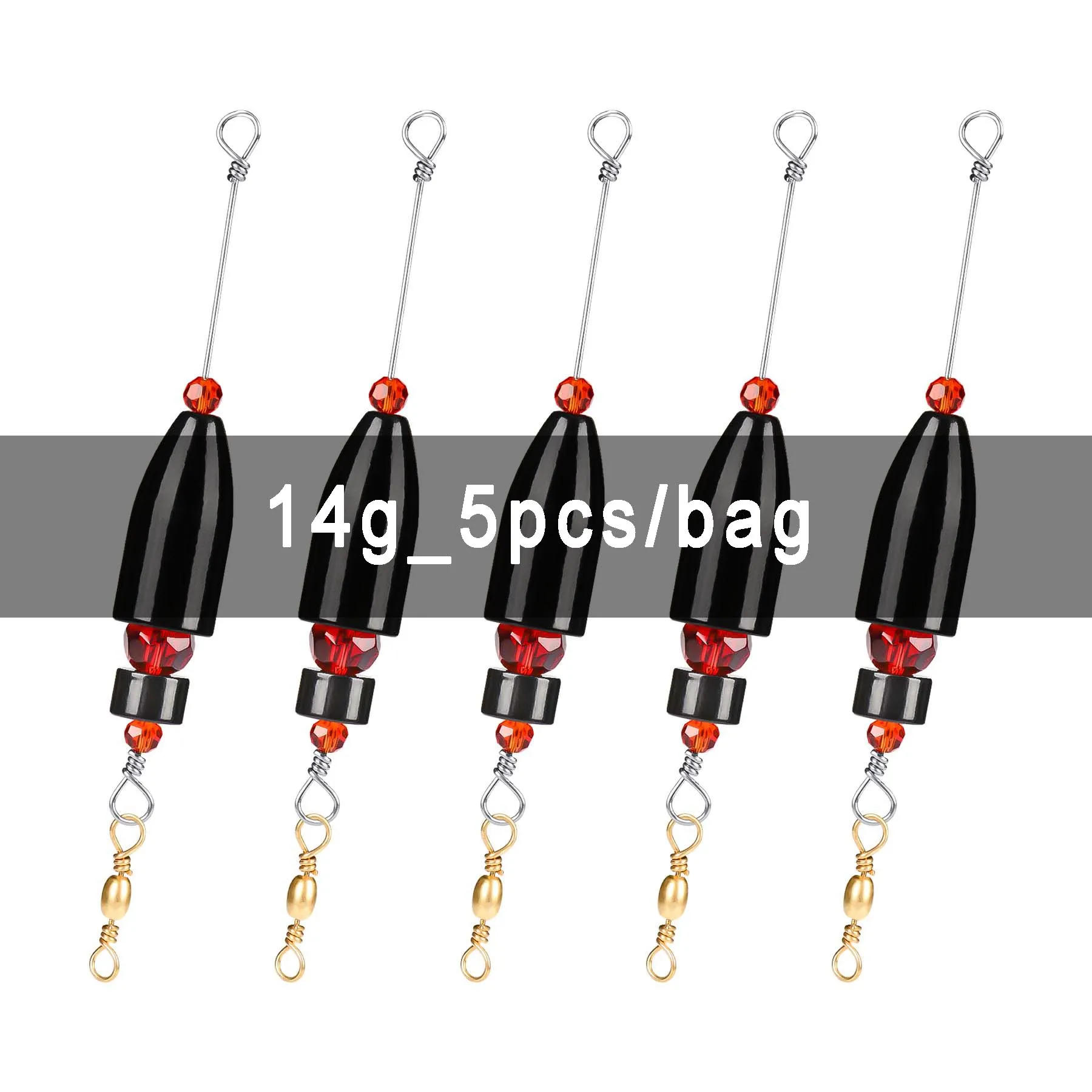 K-14g-5pcs-bag Бумы рыболовные CRR латунные рыболовные грузила Carolina готовая установка - Цвет: K-14g-5pcs-bag