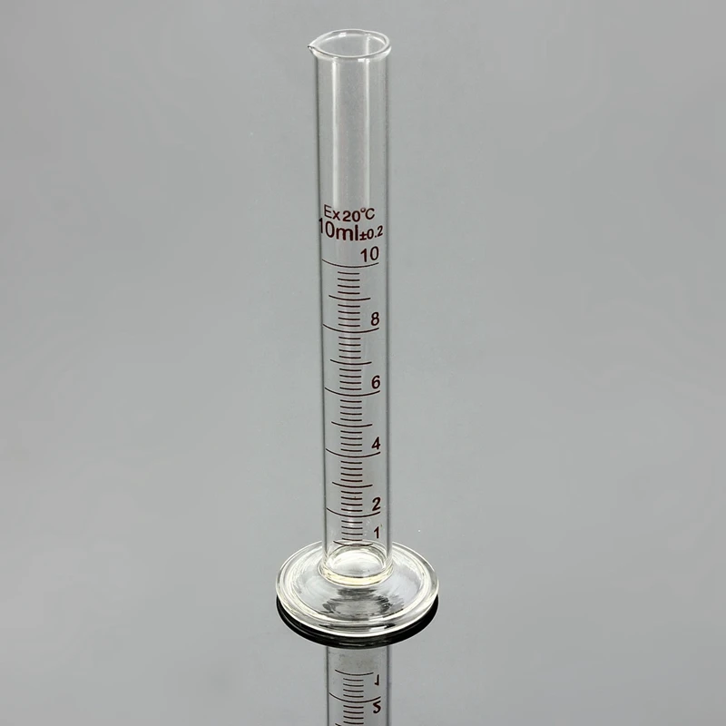 

10ml Profession Graduated Laboratory Glass Cylinder Measuring Cylinder Chemistry Lab Spout Measure