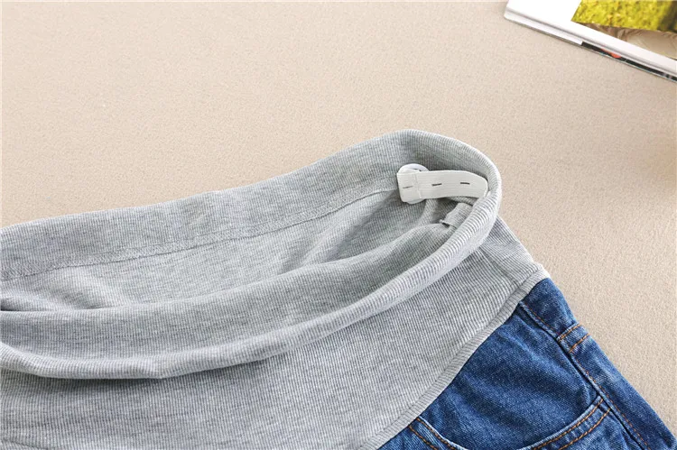 

Summer Denim Maternity Shorts Pregnant Women Jeans Crochet Belly Pants Linen Denim Pants Plus Size Care Belly Elastic Abdominal