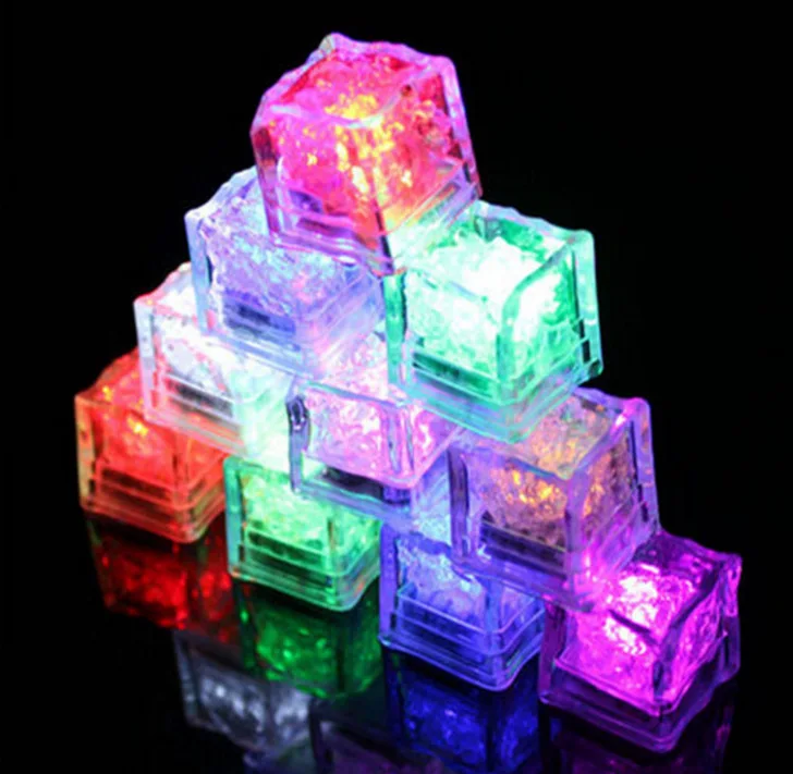 24 шт./лот Navpeak LED Ice Cube Fast Flash Slow 7 цветов авто меняющий кристалл куб для Дня Святого