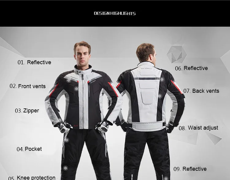 Motoboy мужские профессиональные мотоциклетные гоночные куртки брюки водонепроницаемый теплый светоотражающий, для мотокросса пальто четыре сезона 600D Оксфорд