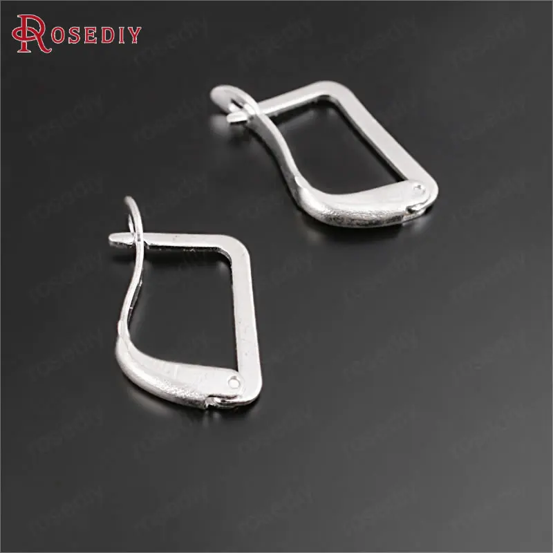 (27897)20PCS 20x12MM Silver Color Plated Brass Earring Hook Diy Jewelry Findings Accessories Wholesale | Украшения и аксессуары