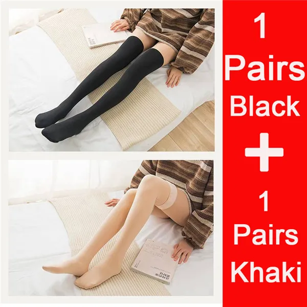 2 Pairs of Socks KingDeng теплые длинные плюшевые зимние женские носки простые цвета хаки, черный Harajuku простой Муми-Тролль японский стиль модный дизайн - Цвет: 2 Pairs of Socks