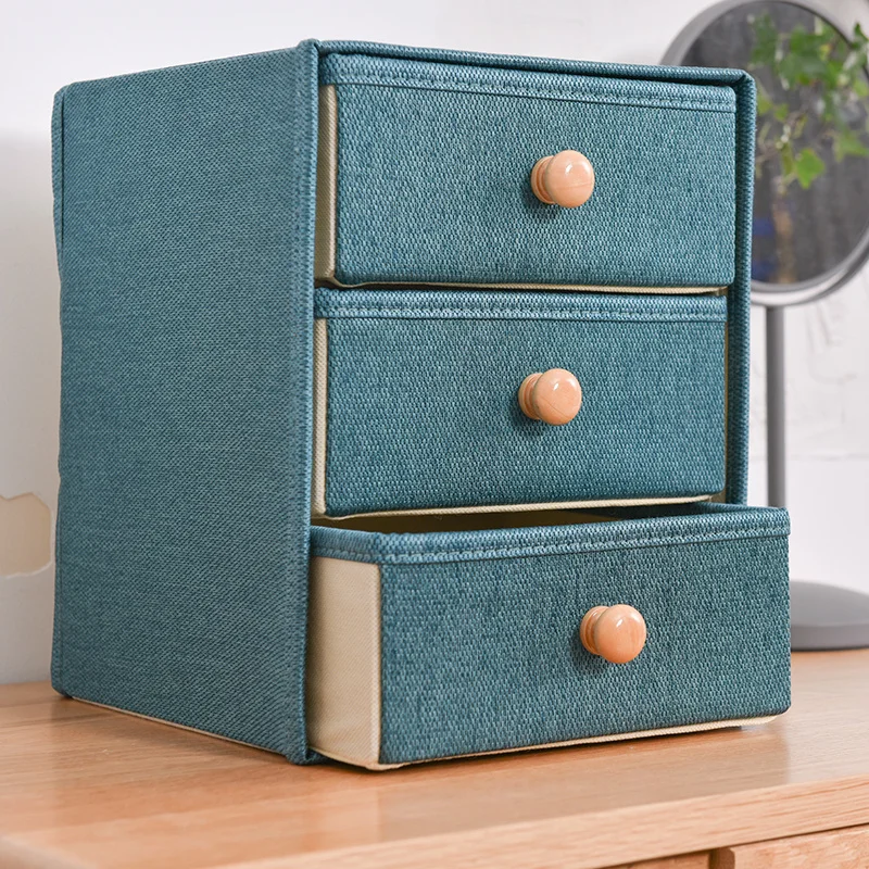 YEATION дома домашний ящик для хранения хлопок три уровня ящички Органайзер