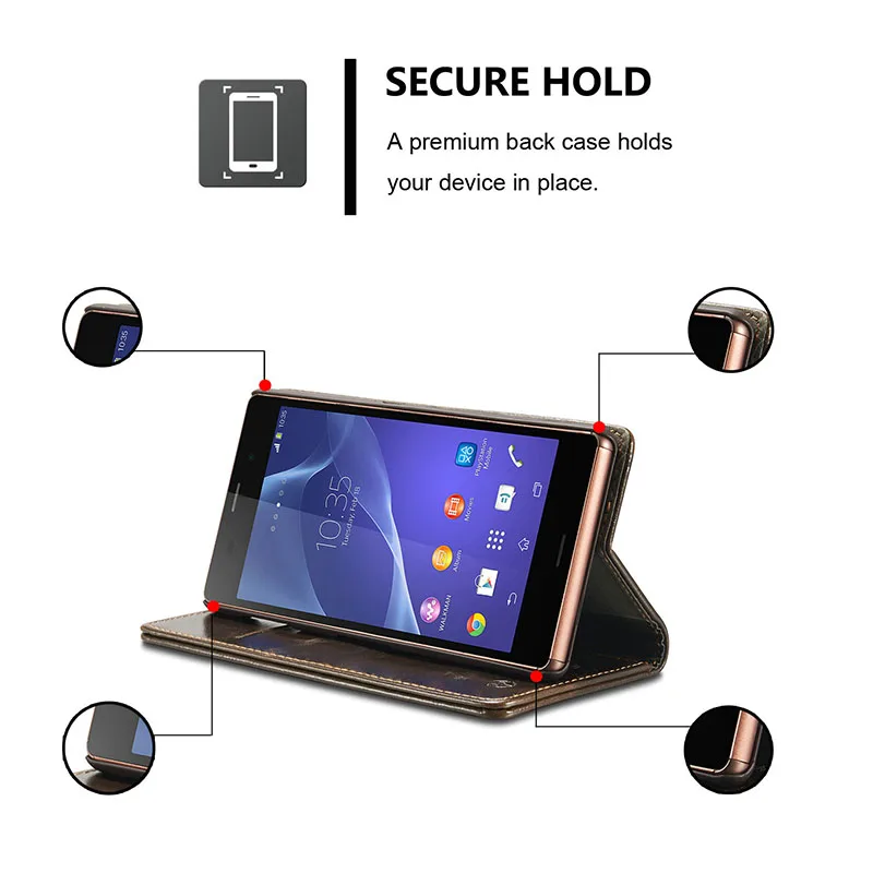 Элитный бренд из натуральной кожи кошелек чехол для Sony Xperia Z3 D6633 D6603 флип Чехол с