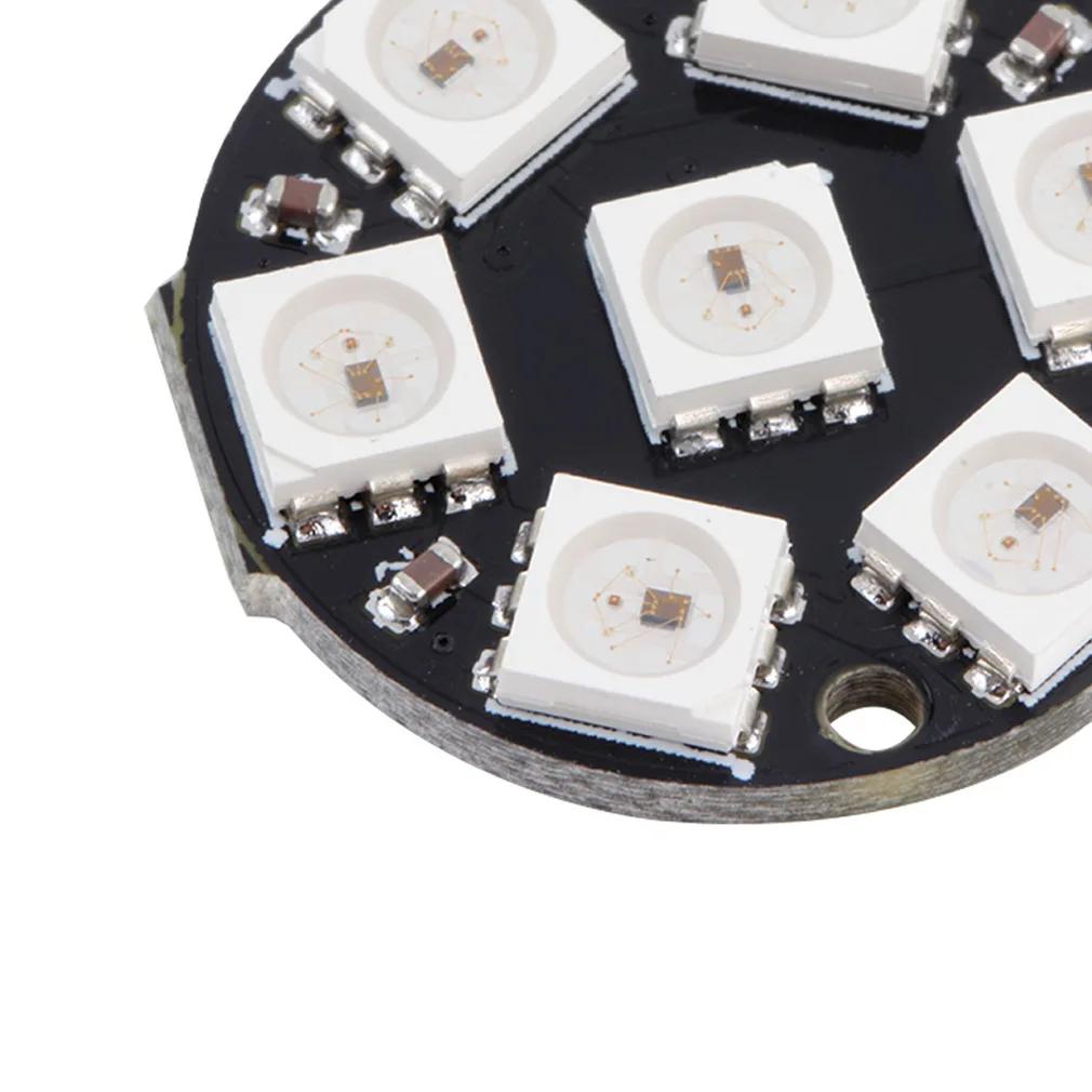 ICOCO Улучшенный 1 шт. 5050 RGB встроенный светодио дный 8 Красочные круглой формы