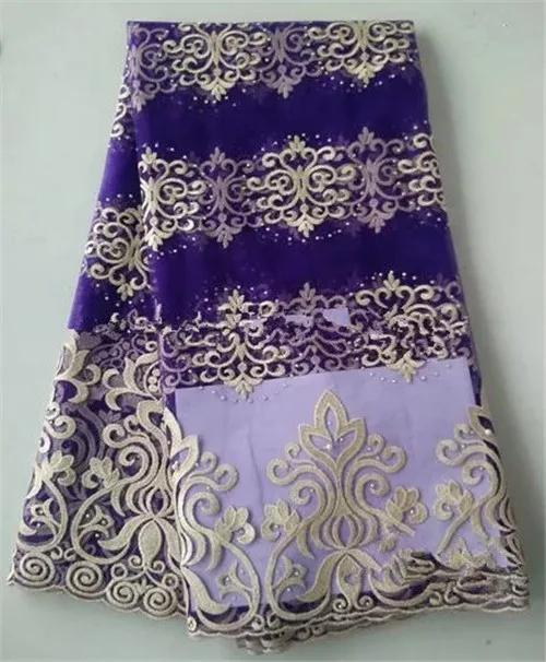 Черный Французский Чистая кружева африканских вышитый тюль с камнями высокого