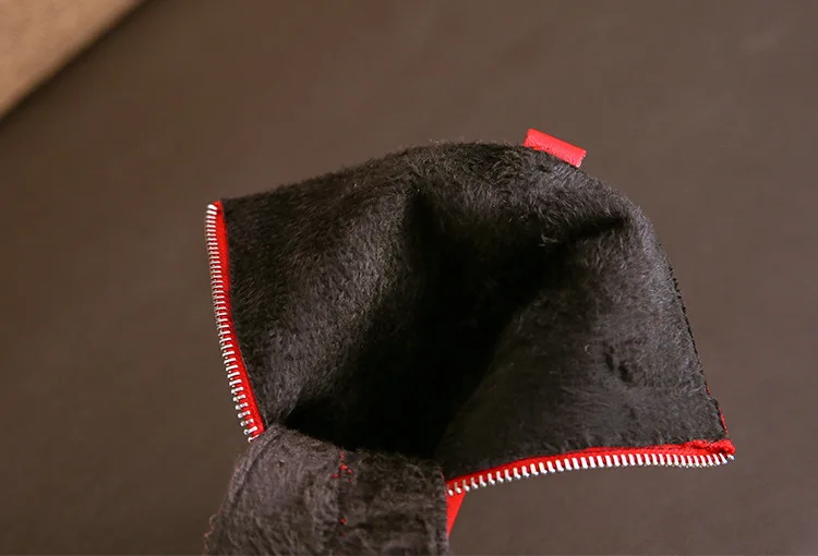 Детские ботинки зимние для мальчиков и девочек черные красные принцессы на