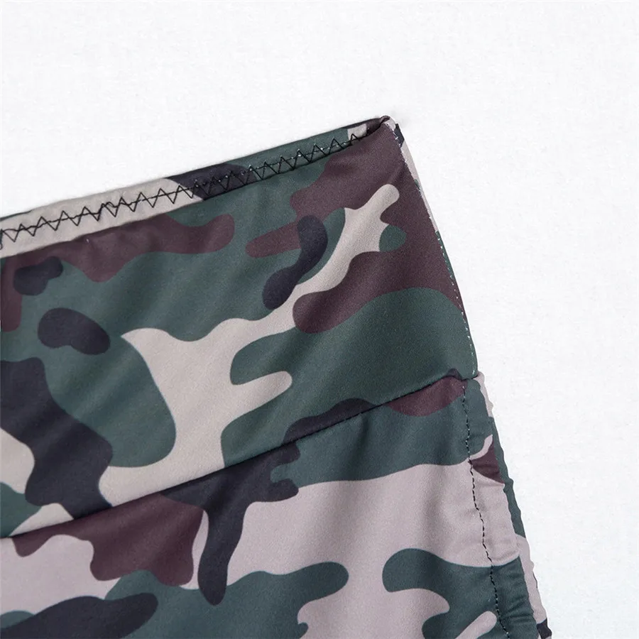 Женская спортивная Шорты Camo slim спортивные шорты Модный шнурок дизайн спортивные Леггинсы Танцы фитнес Шорты 40MA9