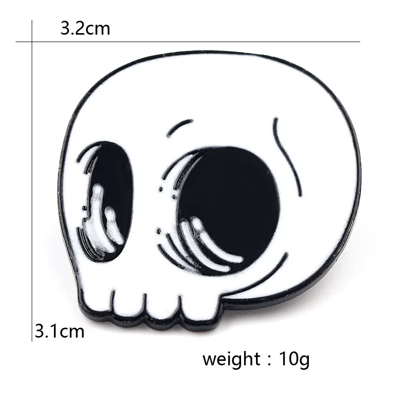 Симпатичная эмалированная брошь на Хэллоуин в стиле панк Череп темный призрак