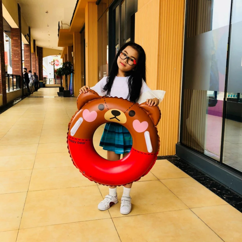 Детский плавательный круг кольцо Забавный коричневый Медведь Кролик Кони