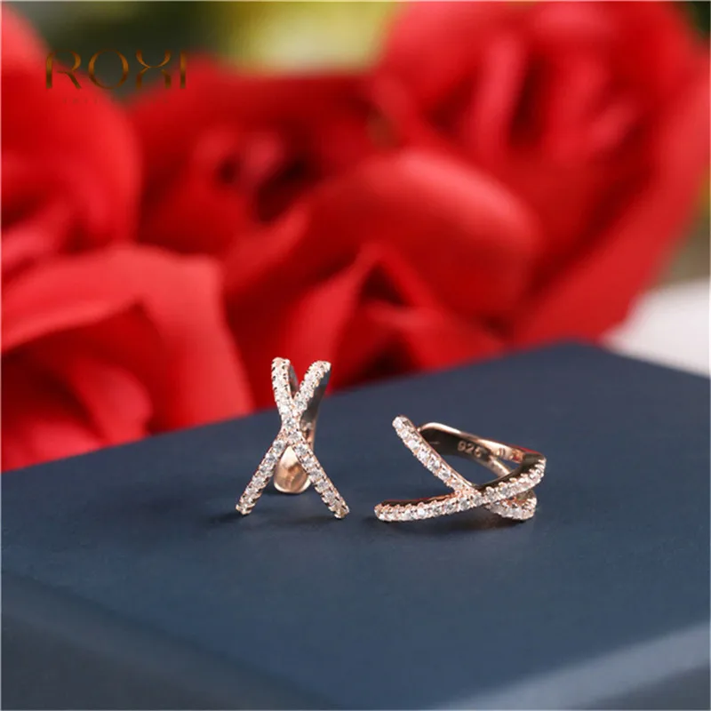 Серьги-клипсы Кафф без прокола серьги с микрозакрепкой из фианита клипсы